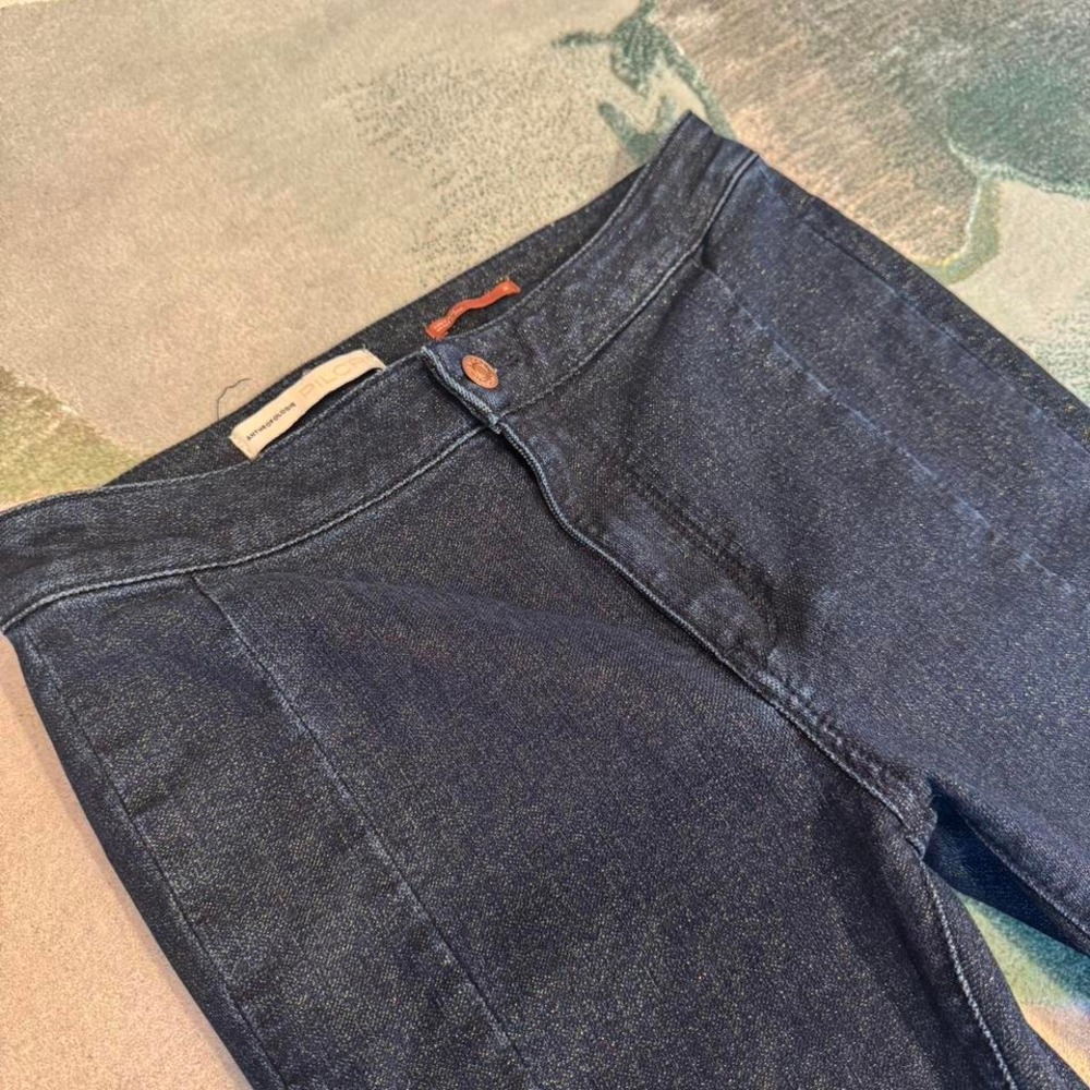Anthropologie Pilcro Gold Shimmer Skinny Jeans – Women's Size 2 - Picture 4 of 8